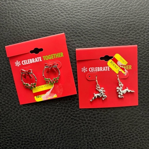 Kohl's Jewelry - Kohl's Silver Christmas Earrings Set bundle of two